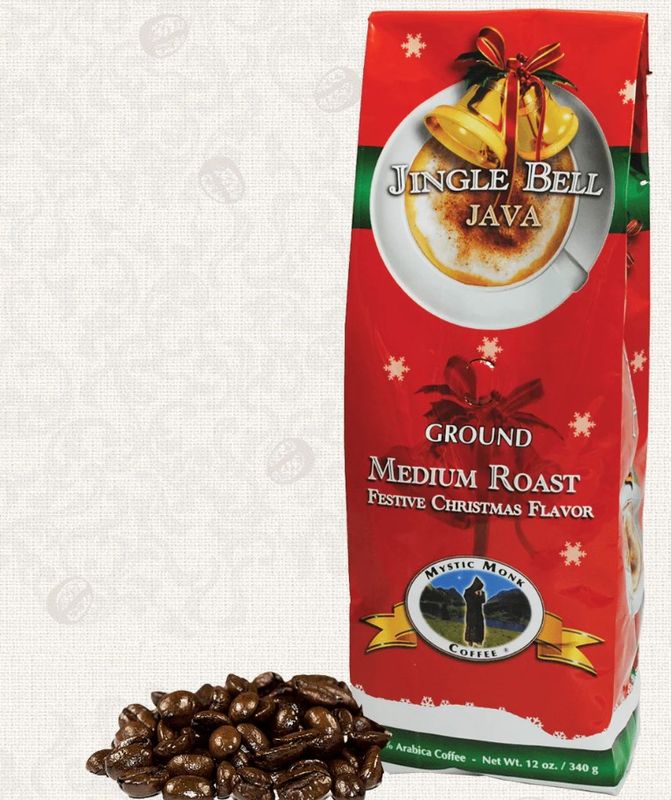       CJBJ-W Mystic Monk Jingle Bell Java 12 oz Whole Bean Coffee