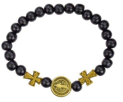 B1121C Men&#39;s Stretch Wood St. Ben Bracelet