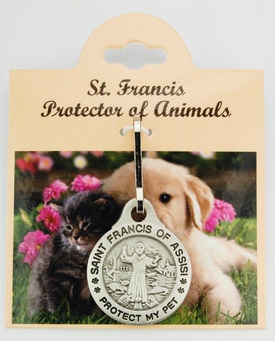      D804 Protect My Pet Medal/Large - St. Francis