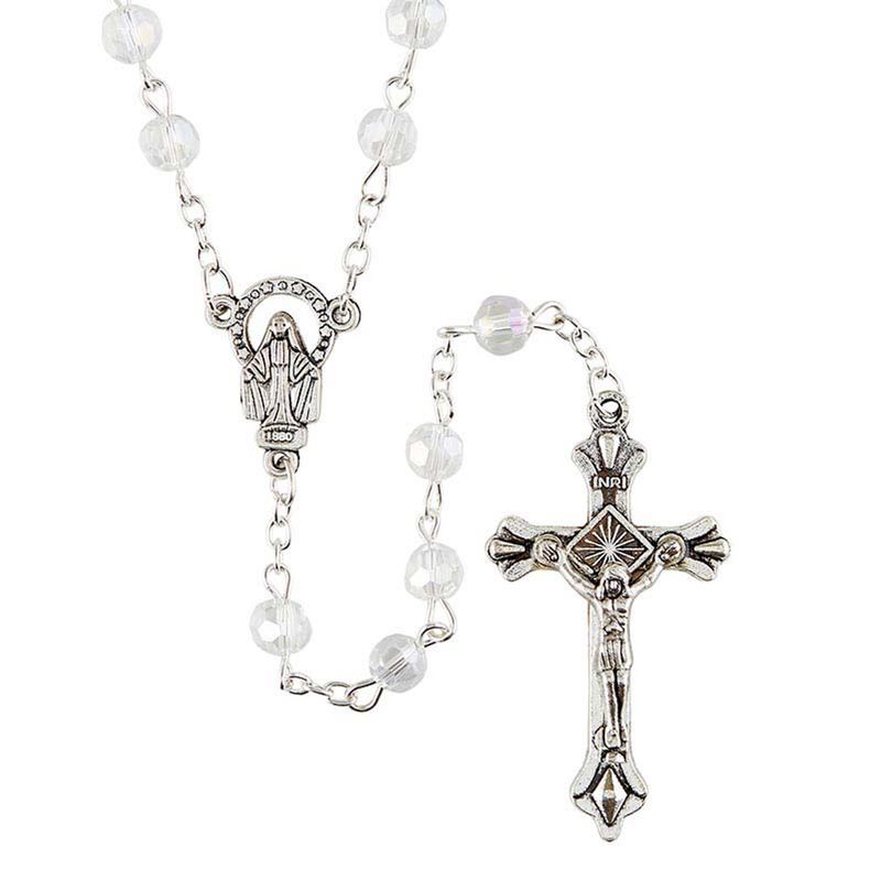 BK-12410 Crystal Glass Bead Rosary