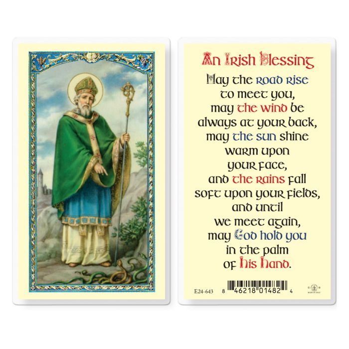       E24-643 St. Patrick An Irish Blessing Holy Card