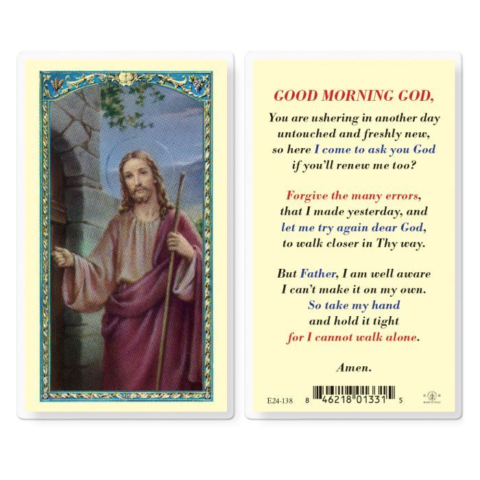 E24-138 Good Morning God Holy Card