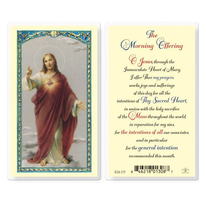 E24-175 The Morning Offering Holy Card (800-068)