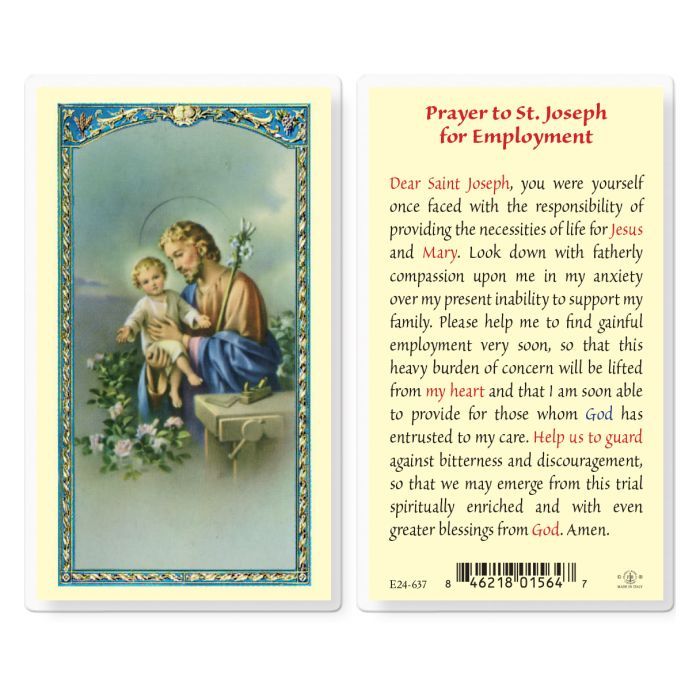 E24-637 St. Joseph Employment Prayer (800-385)