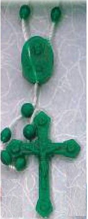 26-456-07 Green Nylon Cord Rosary