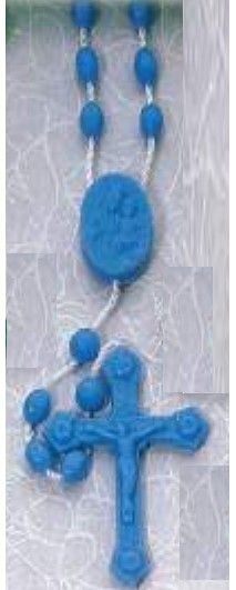 26-456-04 Blue Nylon Cord Rosary