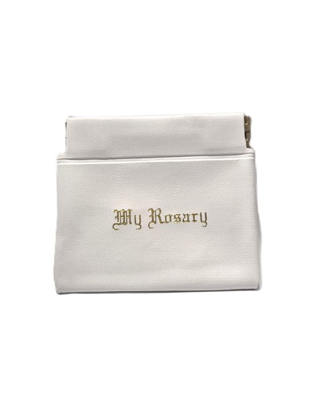 25-102-01 Rosary Pouch White