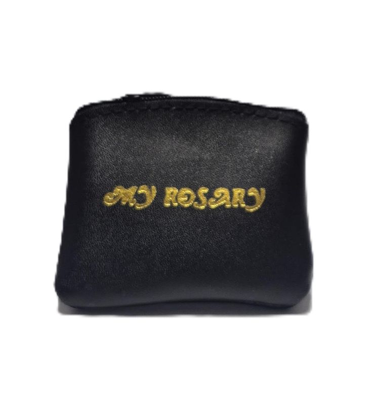 25-203-02 Leather Rosary Pouch My Rosary Black