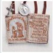           PL870BR/BE Scapular - Brown, W/BE Medal/CFX
