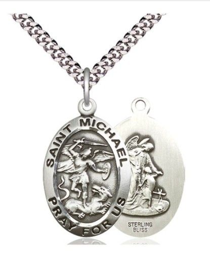      4027SS/24S-LC  Michael Medal LRH 24" Heavy Curb Chain
