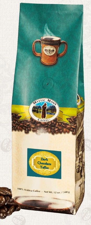        Dark Chocolate Toffee Whole 12oz Mystic Monk CDTOFF-W