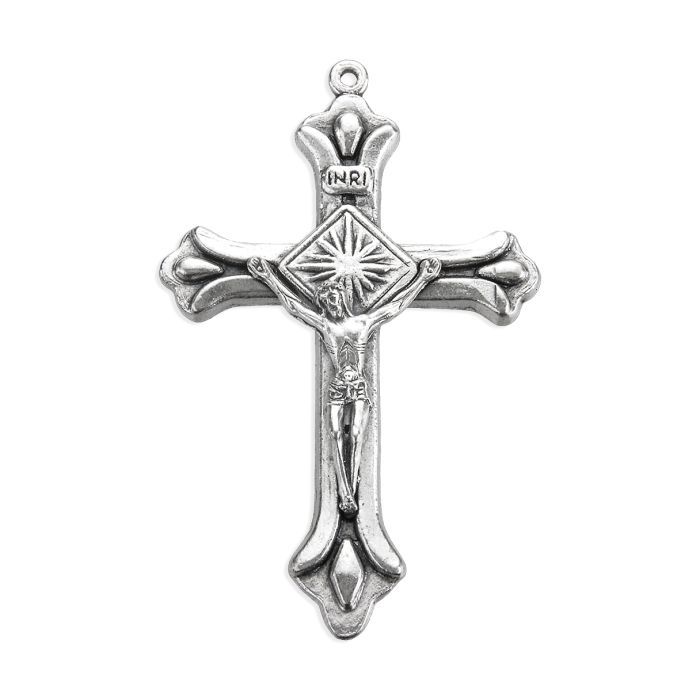      2107-06 2" Silver Oxidized Crucifix