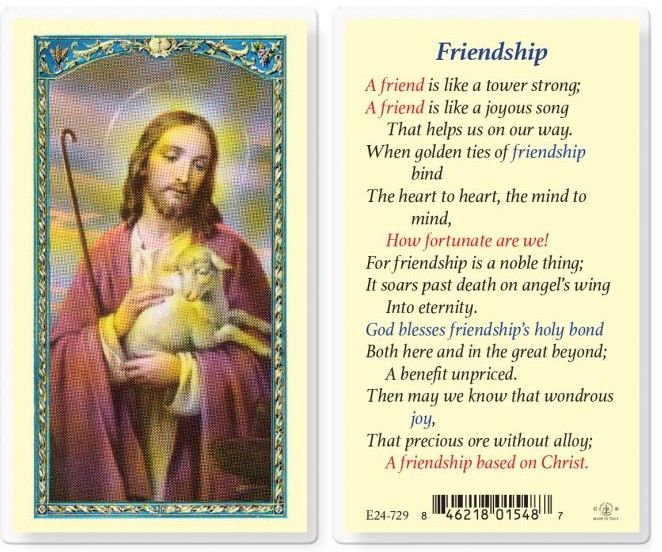      E24-729 Friendship Holy Card