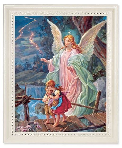 123-350 Guardian Angel in Pearlescent Frame 8x10in