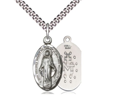      1615SS/24S-lc SS Mirac Medal SN 24" Chain