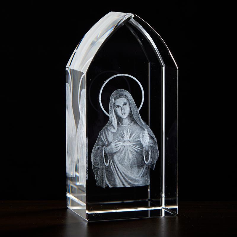      JC-4407 Etched Glass - Immaculate Heart