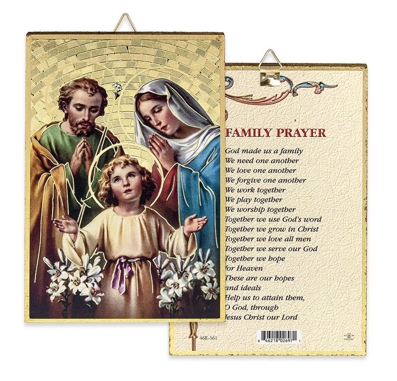 46E-361  Holy Family 4x6 Gold Foil Mosaic