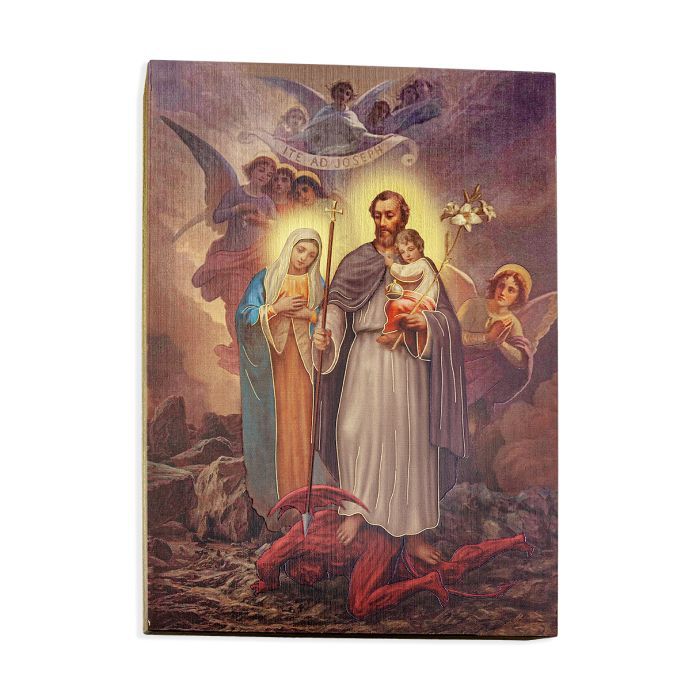 520-977 Saint Joseph Terror of Demons 7.5X9.5 Plaque