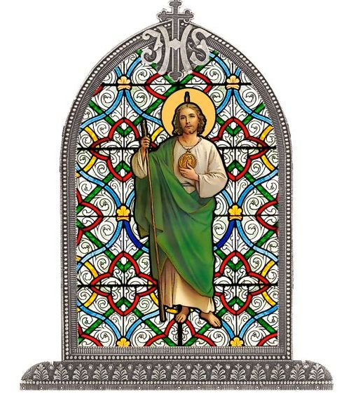 SG830-320 Saint Jude Silver Arch Framed Plexiglass