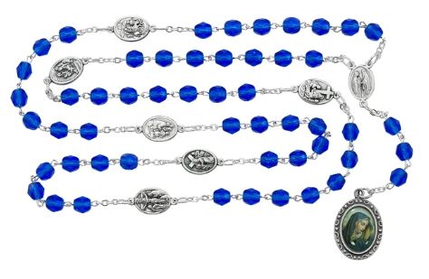 Blue Seven Sorrows Rosary R525DF