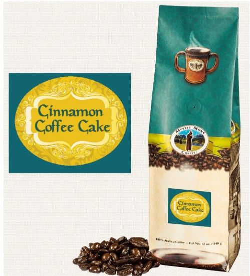        Cinnamon Coffee Cake Whole 12oz Mystic Monk Coffee CCINCC-REG-WHOLE