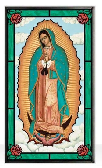 GM1015 Our Lady of Guadalupe Suncatcher Rectangle