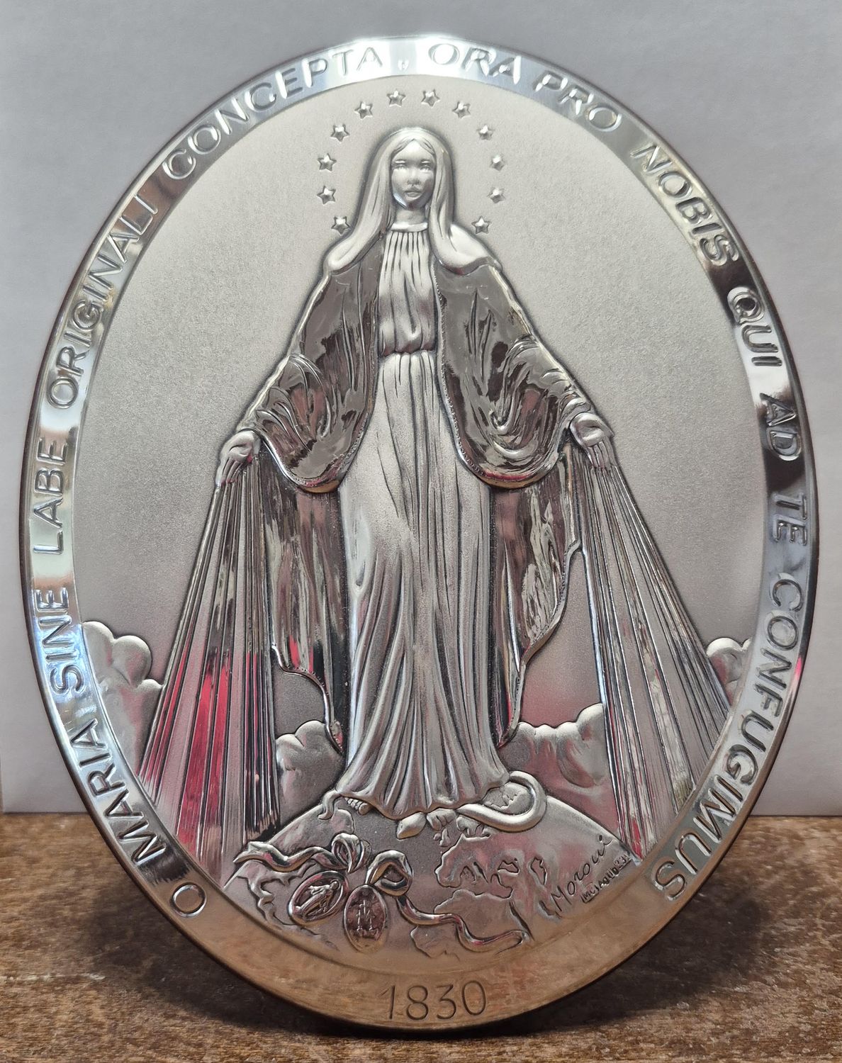       6"x8"Miraculous Medal Sterling Silver Bilaminate 175-20-7230 ***