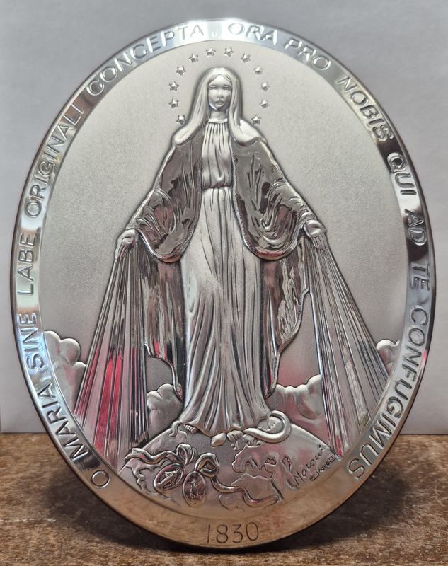        6"x8"Miraculous Medal Sterling Silver Bilaminate 175-20-7230 ***