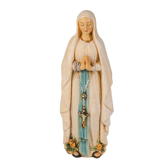 4" Our Lady of Lourdes Statue w/Holy Card Boxed 1735-210