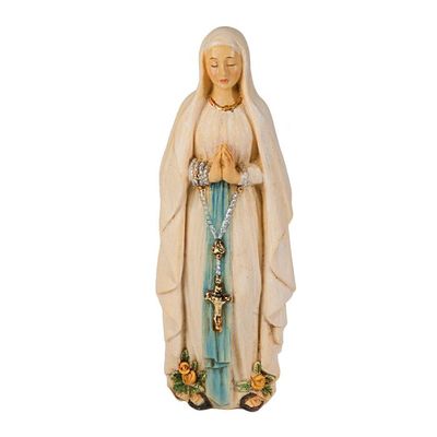 4" Our Lady of Lourdes Statue w/Holy Card Boxed 1735-210