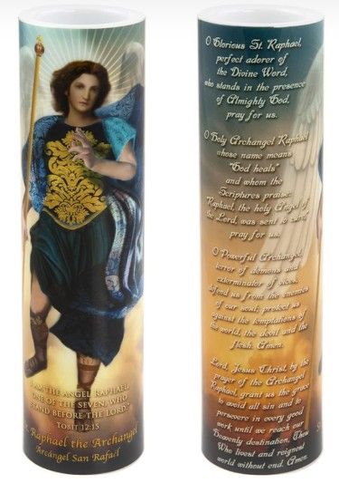 Saint Raphael LED Candle C-8046