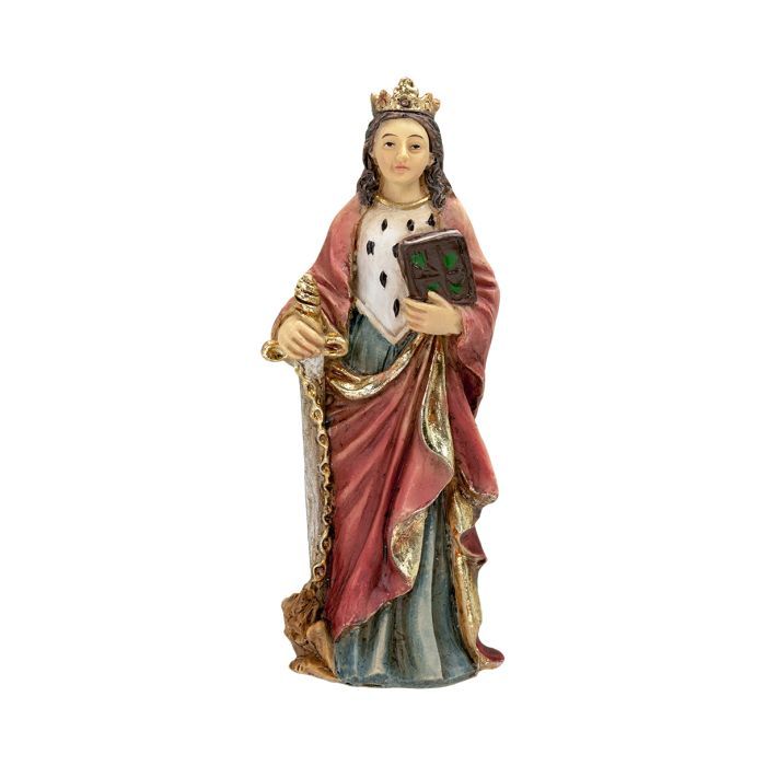        4" Saint Dymphna Statue w/Holy Card Boxed 1735-434