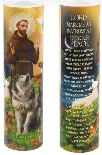 Saint Francis LED Candle C-8008
