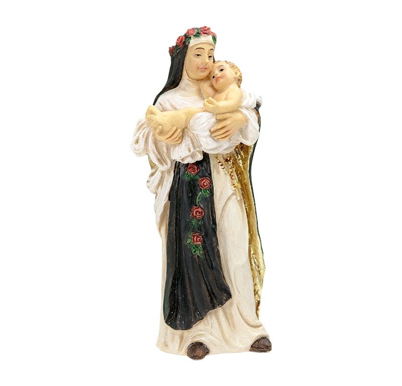        4" Saint Rose of Lima Statue w/Holy Card Boxed 1735-538