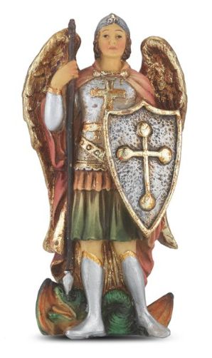 1735-330 Saint Michael 4in Statue Boxed