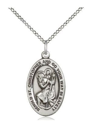 4123CSS/18S SS Chris Medal SN18" Chain C04