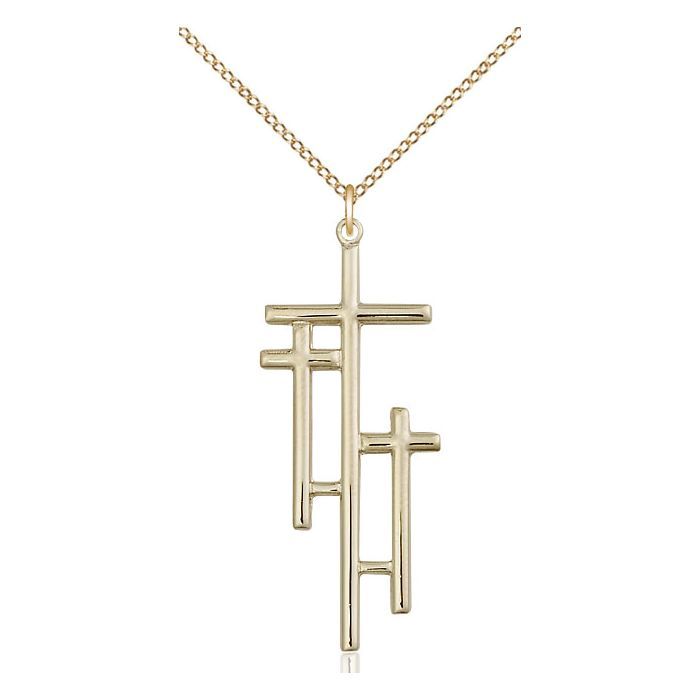 Forgiveness Cross Gold Filled w/18" Gold Plated Chain w/Clasp 6030GF/18GF