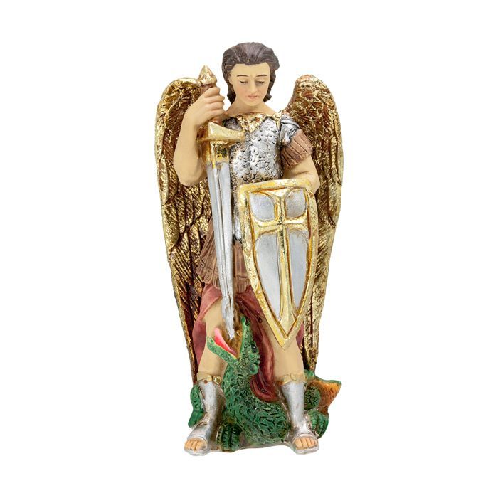 4" St. Michael Statue Boxed/w Holy Card1735-332