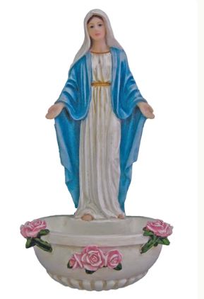 7.5" Lady of Grace Veronese Font Stands or Hangs SR-75377-C