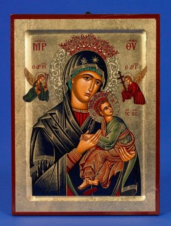        8.5"x11.5" Our Lady of Perpetual Help Greek Icon 136-60-0206