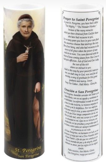 Saint Peregrine LED Candle C-8030