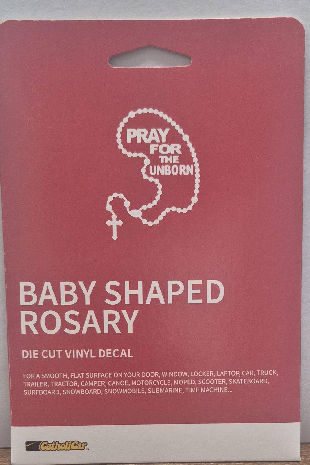 Baby Rosary Pray for the Unborn Decal CCS23