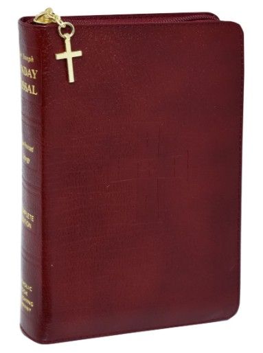 St. Joseph Sunday Missal Burgundy Zipper 820/23