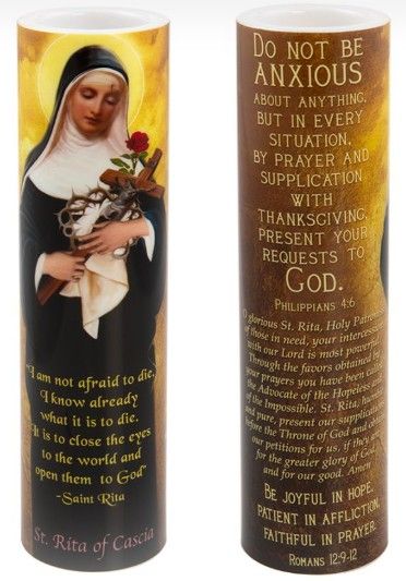 Saint Rita of Cascia LED Candle C-8047