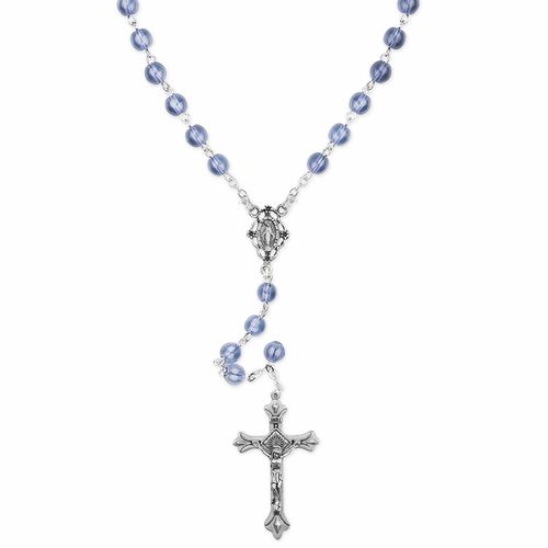 Sapphire Rosary Glass 6mm 3892 SA