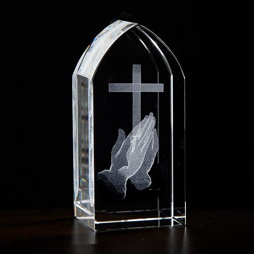 Praying Hands Etched GlassJC-4402 ***