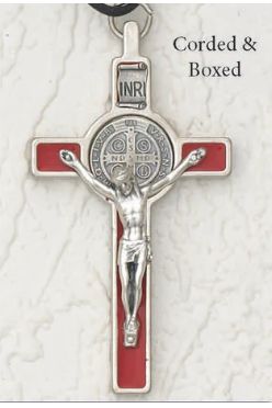       139-11-1020 3in Saint Benedict Crucifix with Red Cross and cord