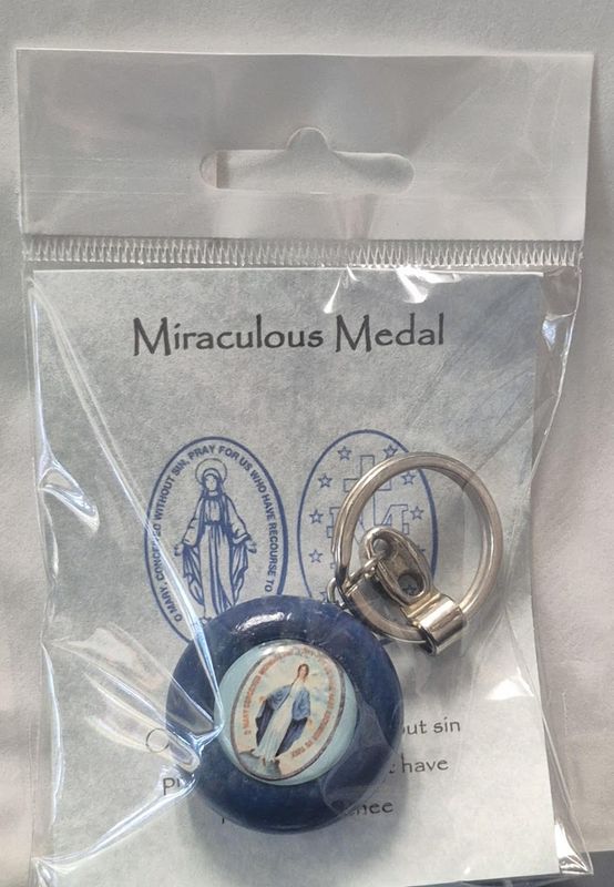        Miraculous Blue Wood Keychain ZKL-MM