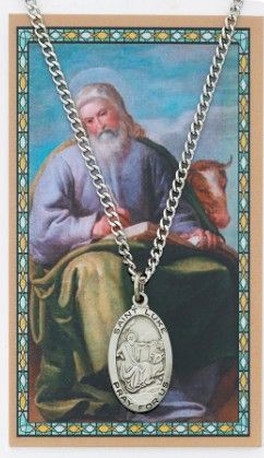 St. Luke Medal w/ Prayer Card Set - 24" Chain - PSD550LK
