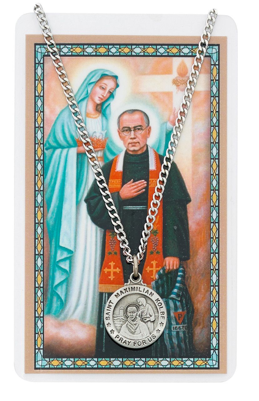 St. Maximilian Medal/Prayer Card Set 24" PSD600MX